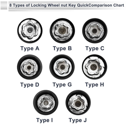 D Wheel Lock Lug Nut Antitheft Key Socket for Toyota