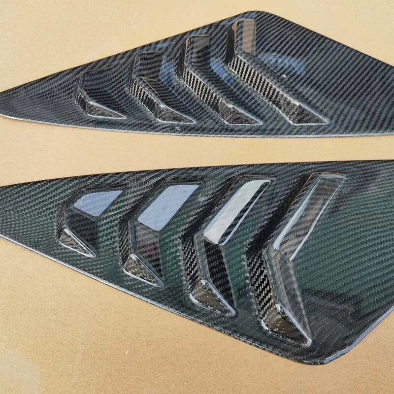 Real Carbon Fiber Side Vent Window Scoop Louver Cover Trim Fit For Benz GLE 2020