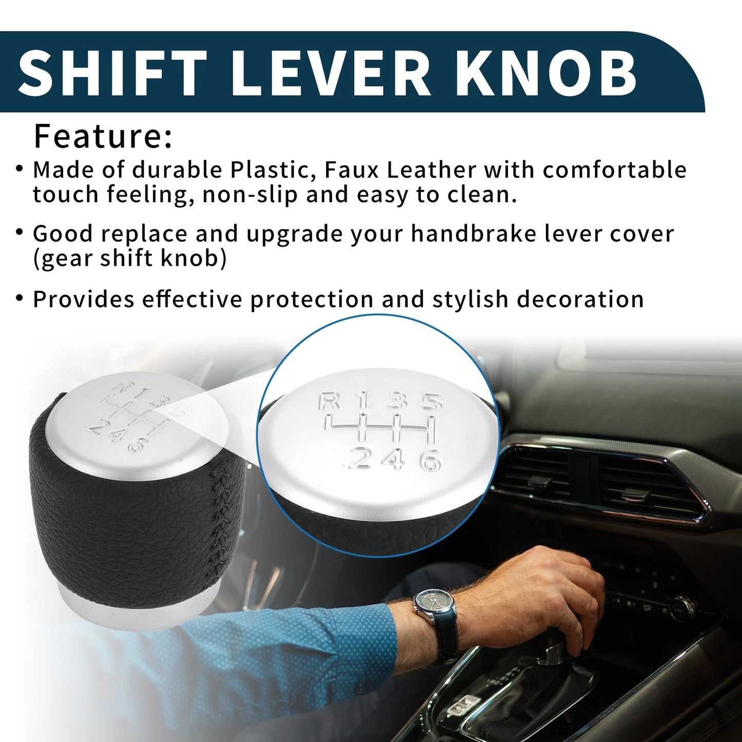 6 Speed Manual Gear Shifter Knob for Toyota Auris (2008-2018)