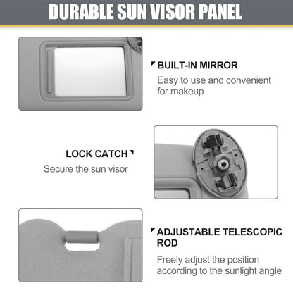 Sun Visor for Toyota Camry 2007-2011 Left Right Side Sun Visor Without Sunroof
