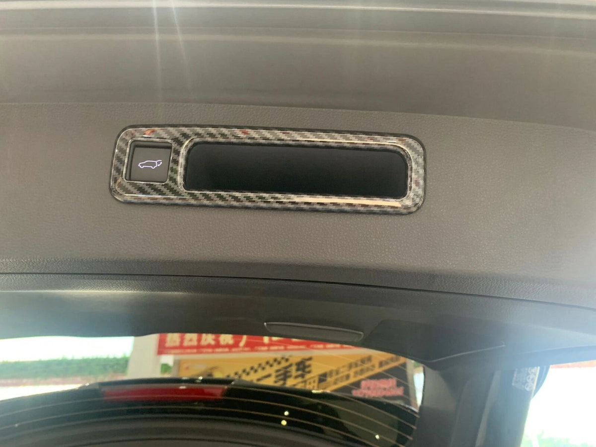Carbon Fiber Rear Tailgate Button Cover Trim for Toyota Highlander (2020-2023)