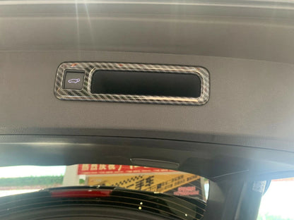 Carbon Fiber Rear Tailgate Button Cover Trim for Toyota Highlander (2020-2023)