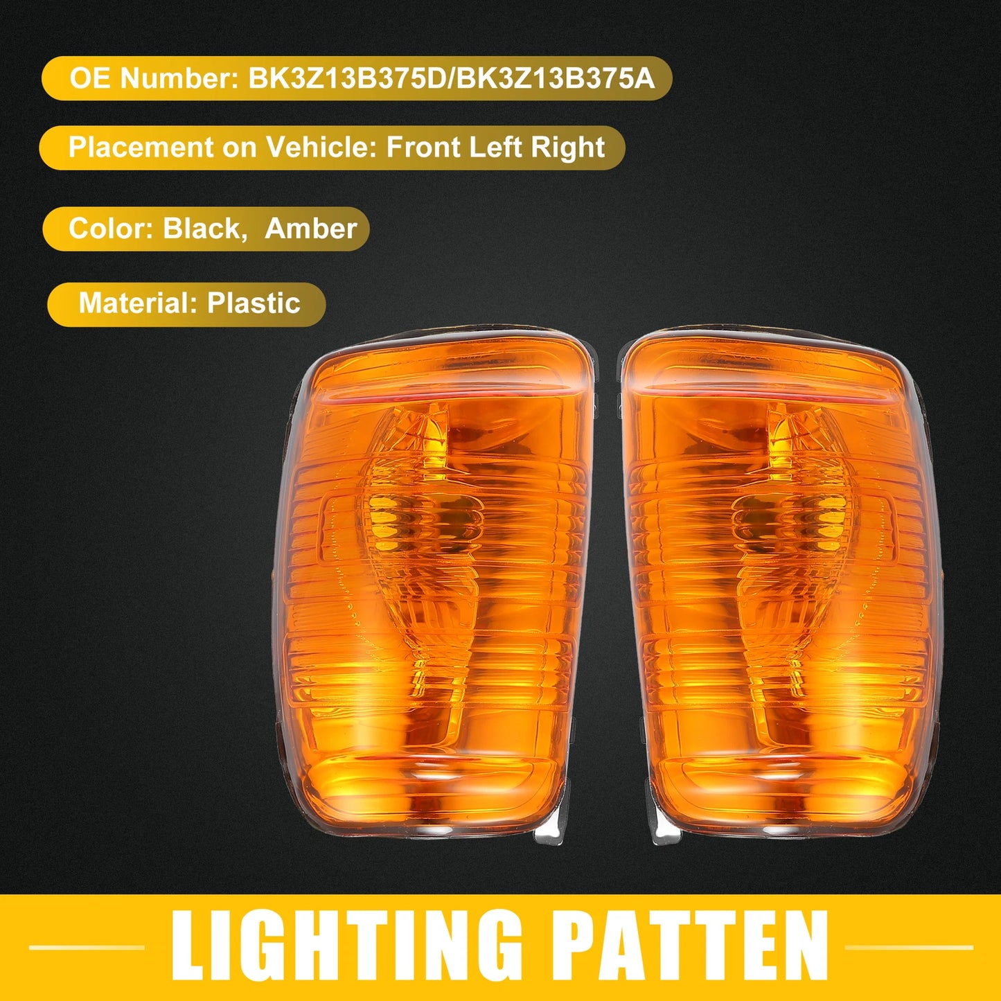 Front Side Mirror LED Turn Signal Light for Ford Transit (2015-2023)