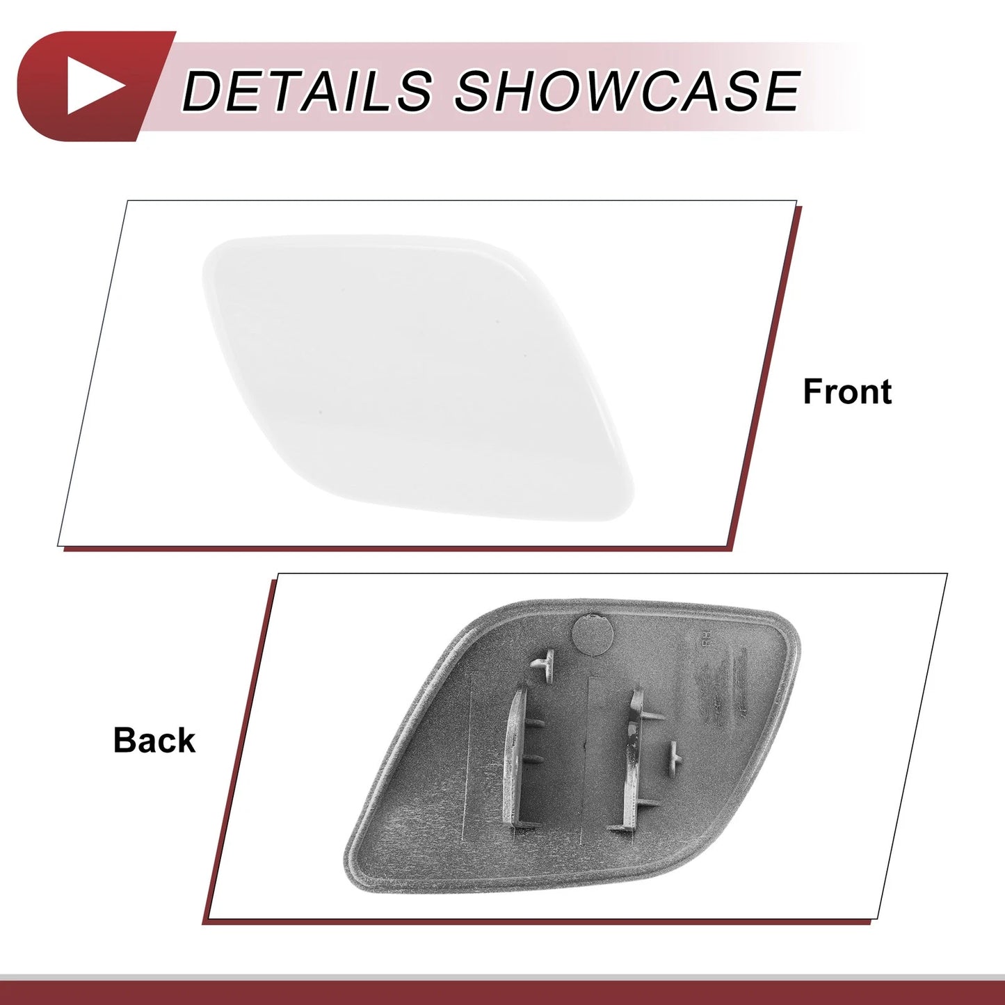 Front Right Bumper Trim Nozzle Cover for Volvo XC60 (2009-2013) White