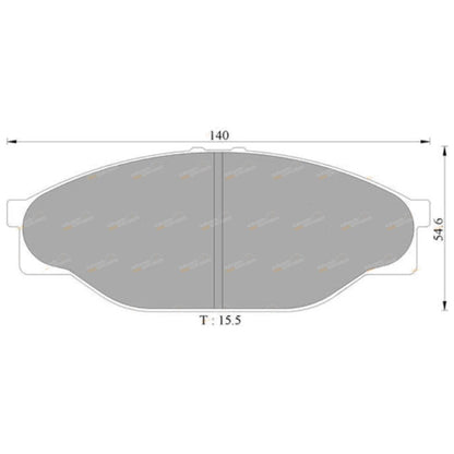 Front Disc Brake Pad Set for Toyota Hilux LN147R (1997–2005)