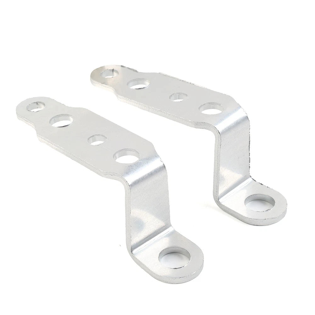 Universal Silver Spotlight Bracket for Headlight Rearview Mirror (N/A)