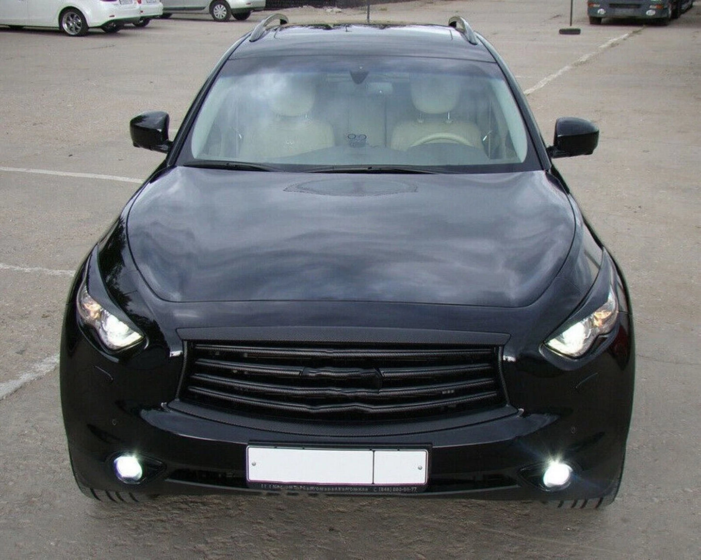 Carbon Fiber Headlight Eyebrow Trim for Infiniti FX35 FX37 FX50 (2009-2013)