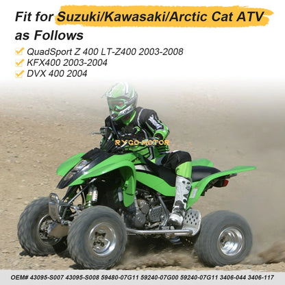 3 x Braided Brake Lines for Suzuki Quadsport Z400 LT-Z400 (2003–2008)