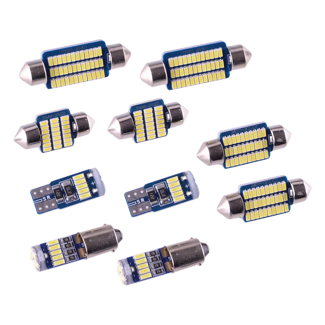 10 x White LED Interior Light Bulbs for Toyota Tacoma (1995-2004)