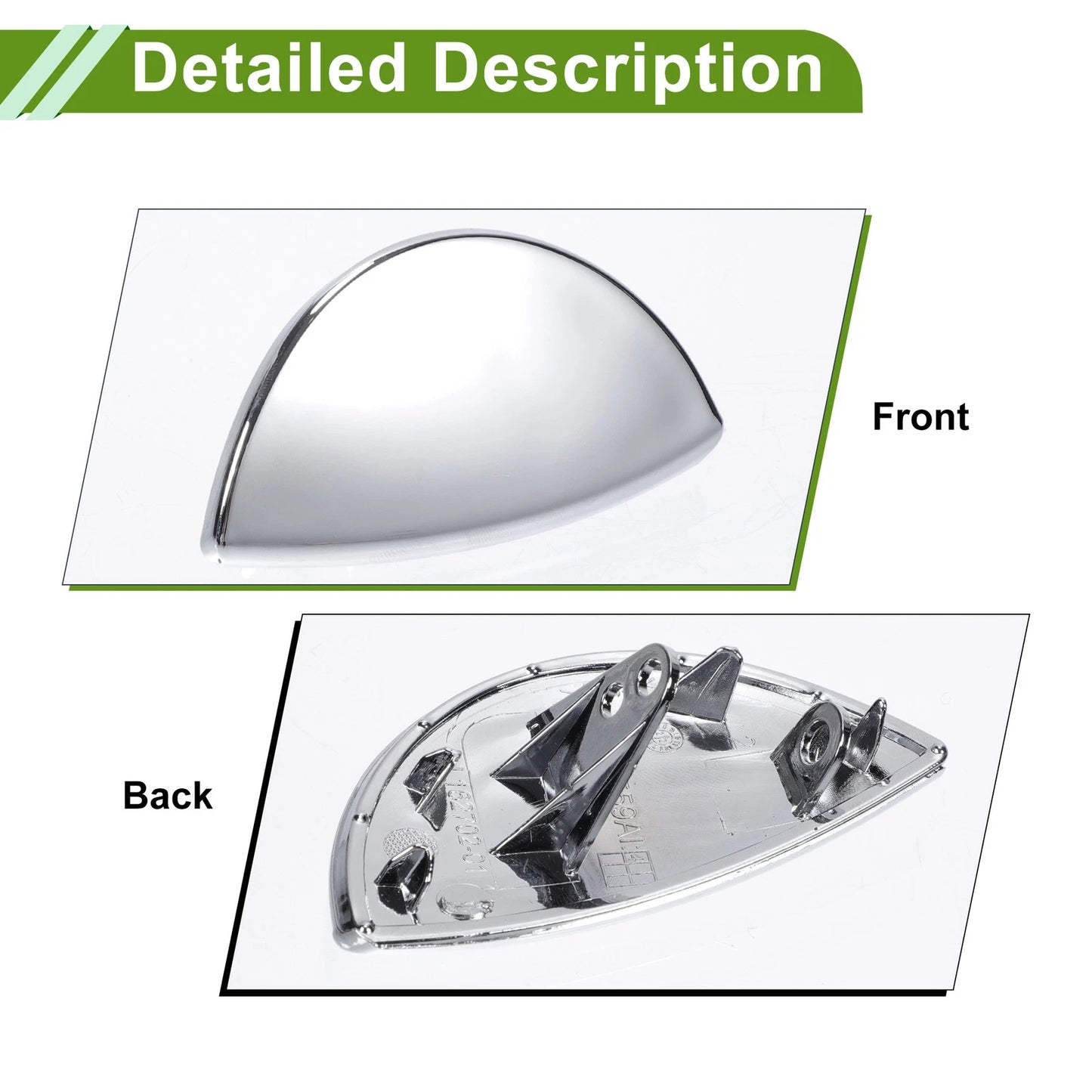 Front Left Washer Nozzle Cover for Mini (2001-2006) Chrome Silver Tone