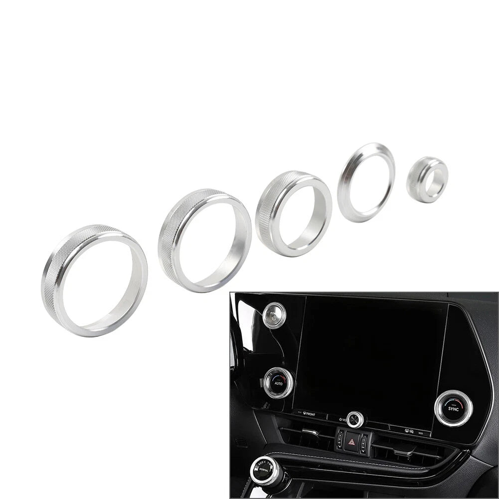Silver Console Volume AC Switch Button Ring for Lexus NX250 NX350h (2022-2024)