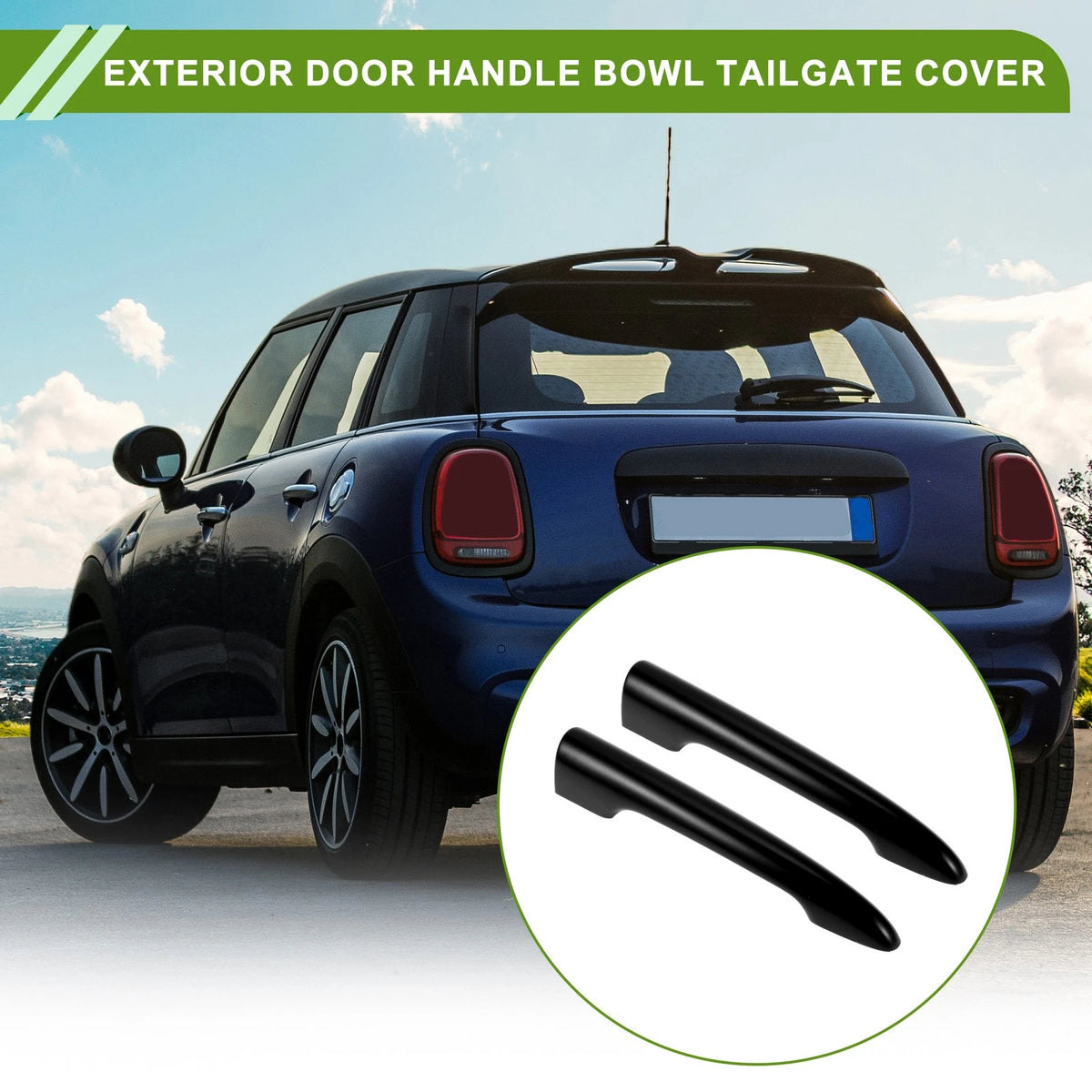 Rear Trunk Tailgate Handle Cover for BMW Mini Cooper F54 Clubman Black (2014-)