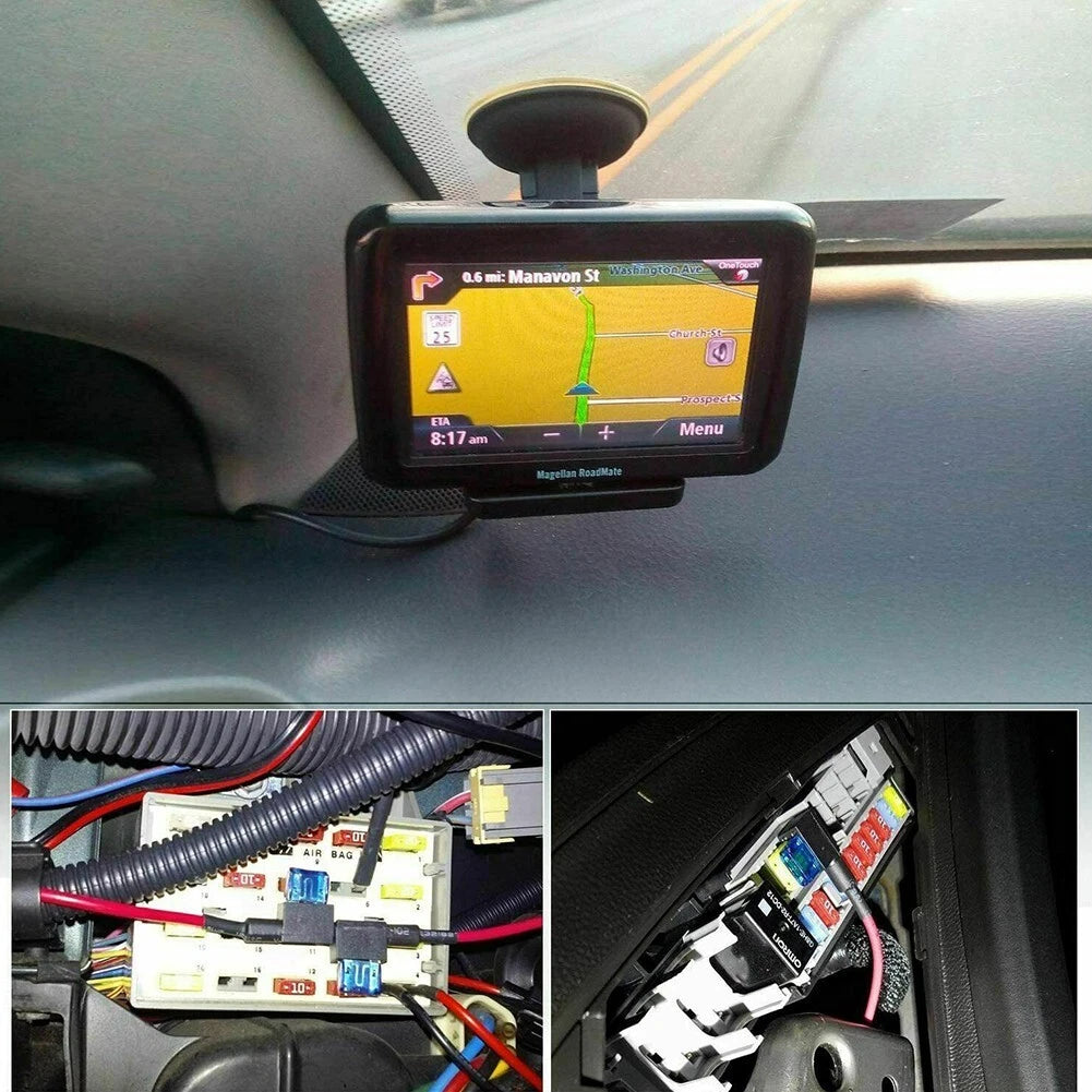 Fuse Holder Add A Circuit Automotive Black & Red Car Circuit Fuse Adapter