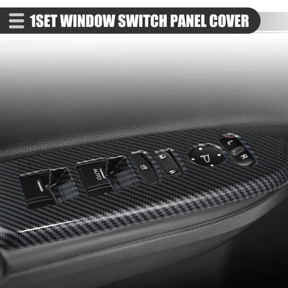 Window Switch Panel Cover Trim for Honda CRV 2017-2022 Carbon Fiber