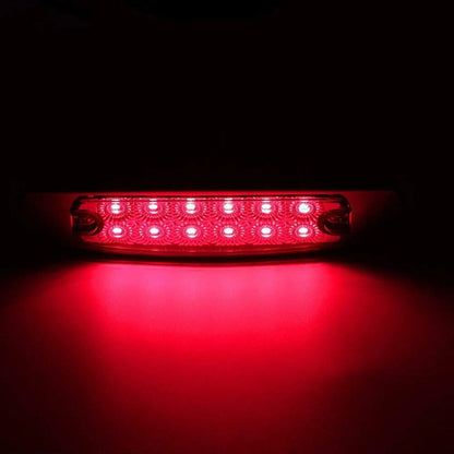 4 x 12 LED Sealed Side Marker Clearance Lights for Trailer (Red & Amber)