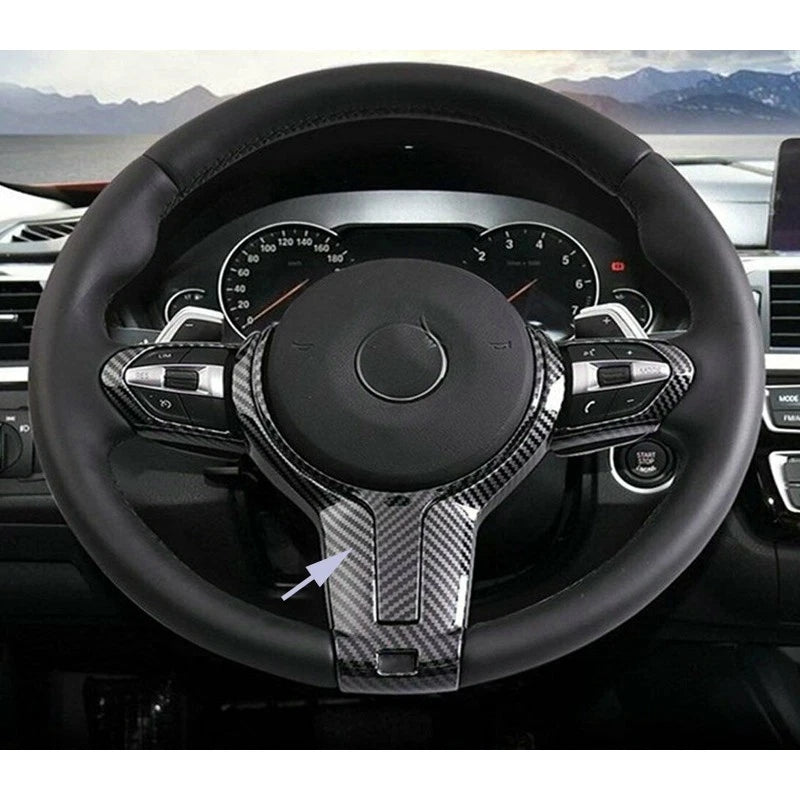 ABS Carbon Fiber Steering Wheel Cover Trim for BMW F22 F30 F32 F10 F15 X5 F16