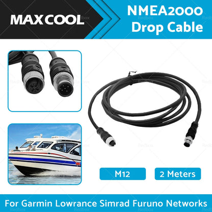 5-Core NMEA2000 Drop Cable Black for Marine (N/A)