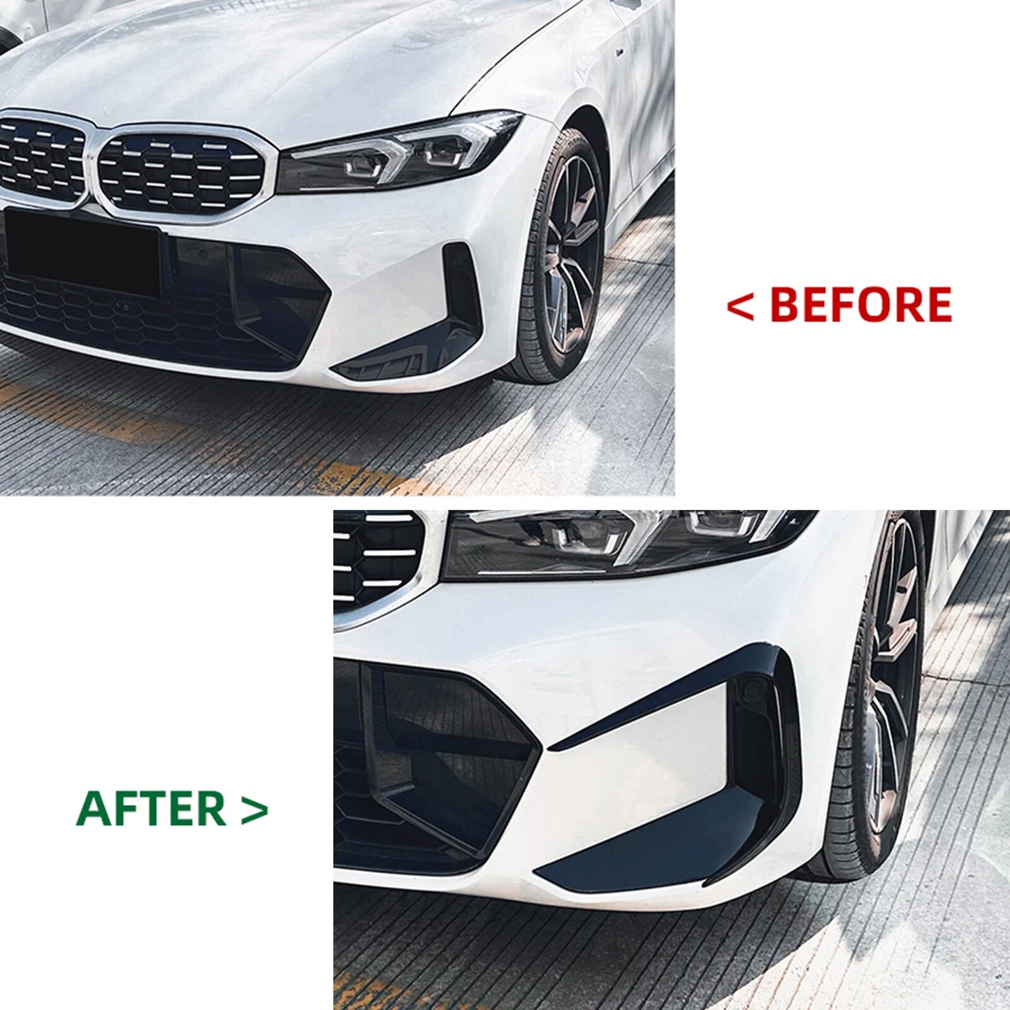 2 x Gloss Black Front Side Fog Light Trim Covers for BMW G20 G21 (2023-)