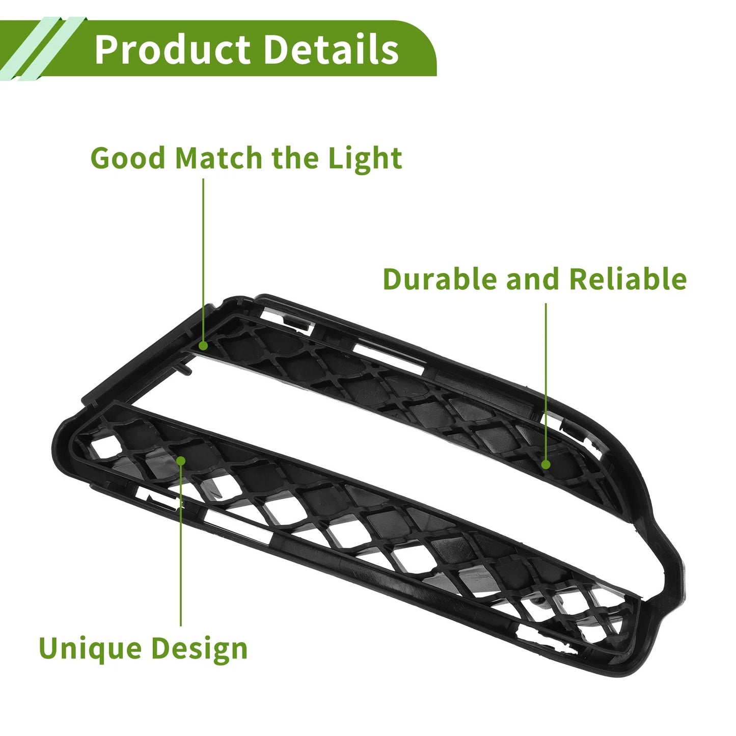 Front Right Fog Light Grill for Mercedes Benz S-Class (2006-2013) Black