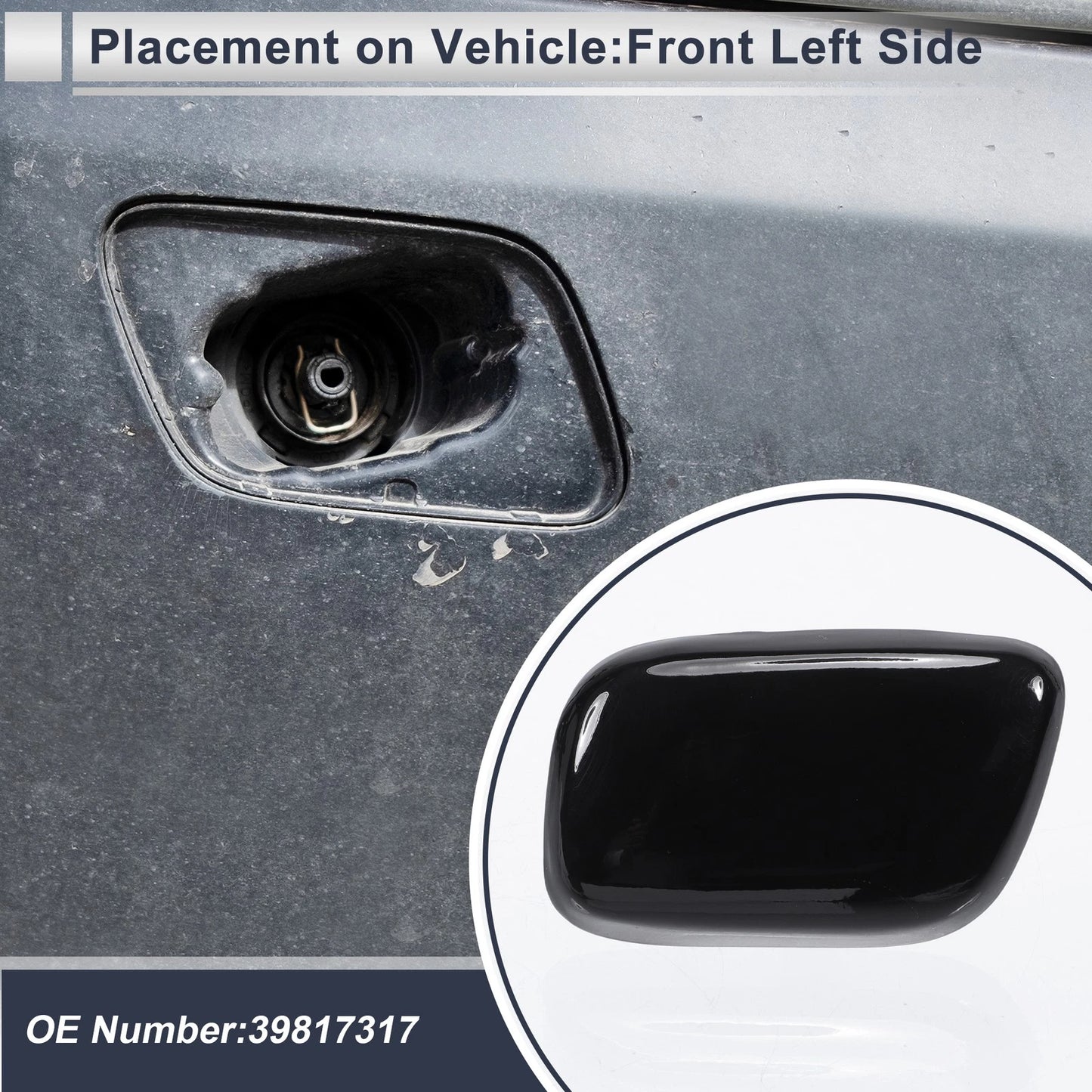 Bumper Headlight Washer Nozzle Cover for Volvo S80 (1999-2006)