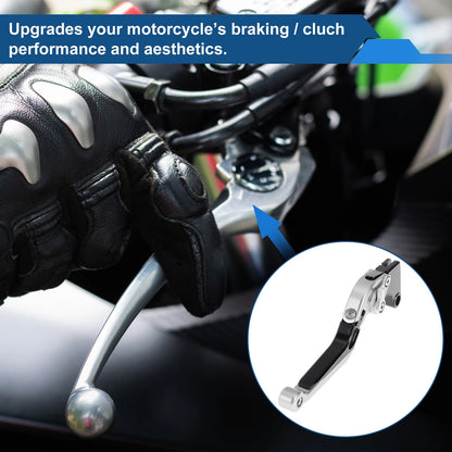 Adjustable Brake Clutch Levers for Honda CBR600RR (2003-2019) Silver Black