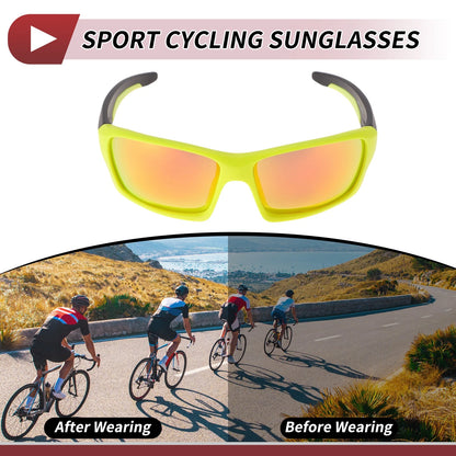 Goggles / 1 Pc / Motorcycle Riding Goggles Red Lens Yellow Frame