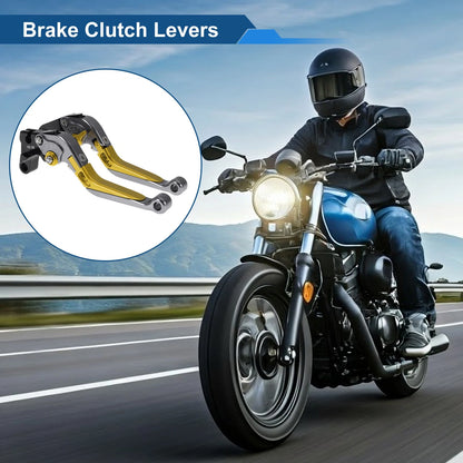 Adjustable Brake Clutch Levers for Honda CBR600RR (2003-2016) - Titanium Gold Tone