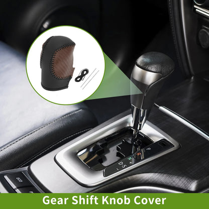 Brown Carbon Fiber Gear Shift Knob Cover for Honda Civic