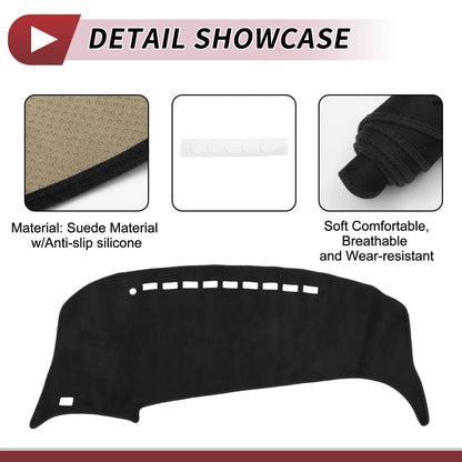 Dashboard Cover Mat for Toyota Estima 50 Series (2006-2019) Black