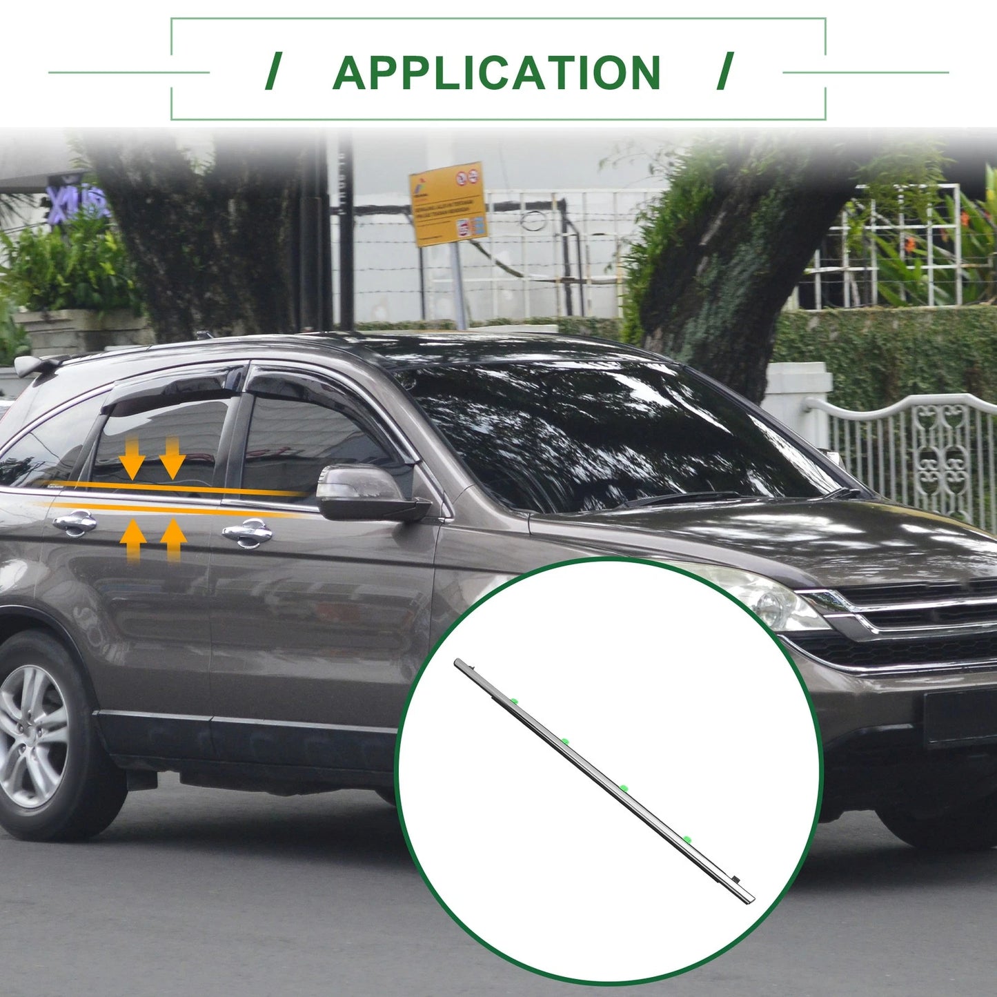 Rear Left Weatherstrip Window Seal for Honda CR-V (2007-2011)