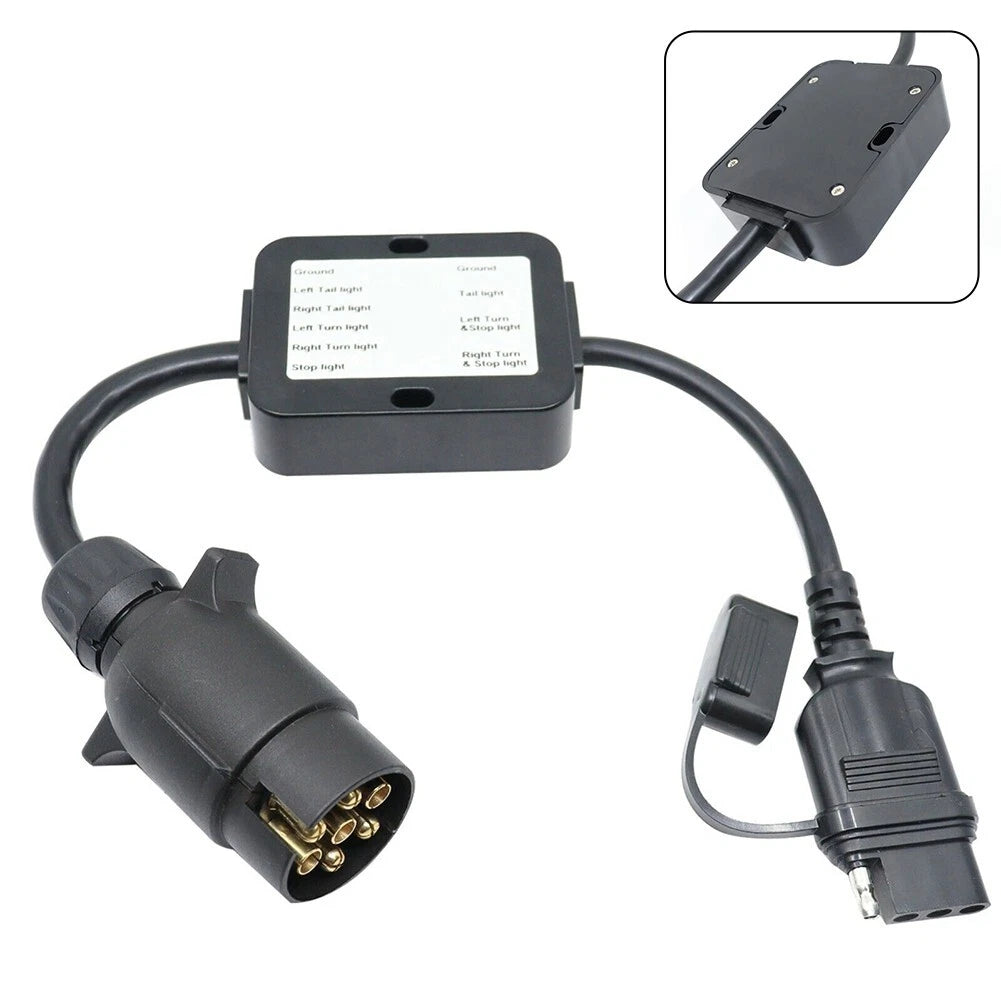 Trailer Light Converter 7Pin Connector to 4Way Flat