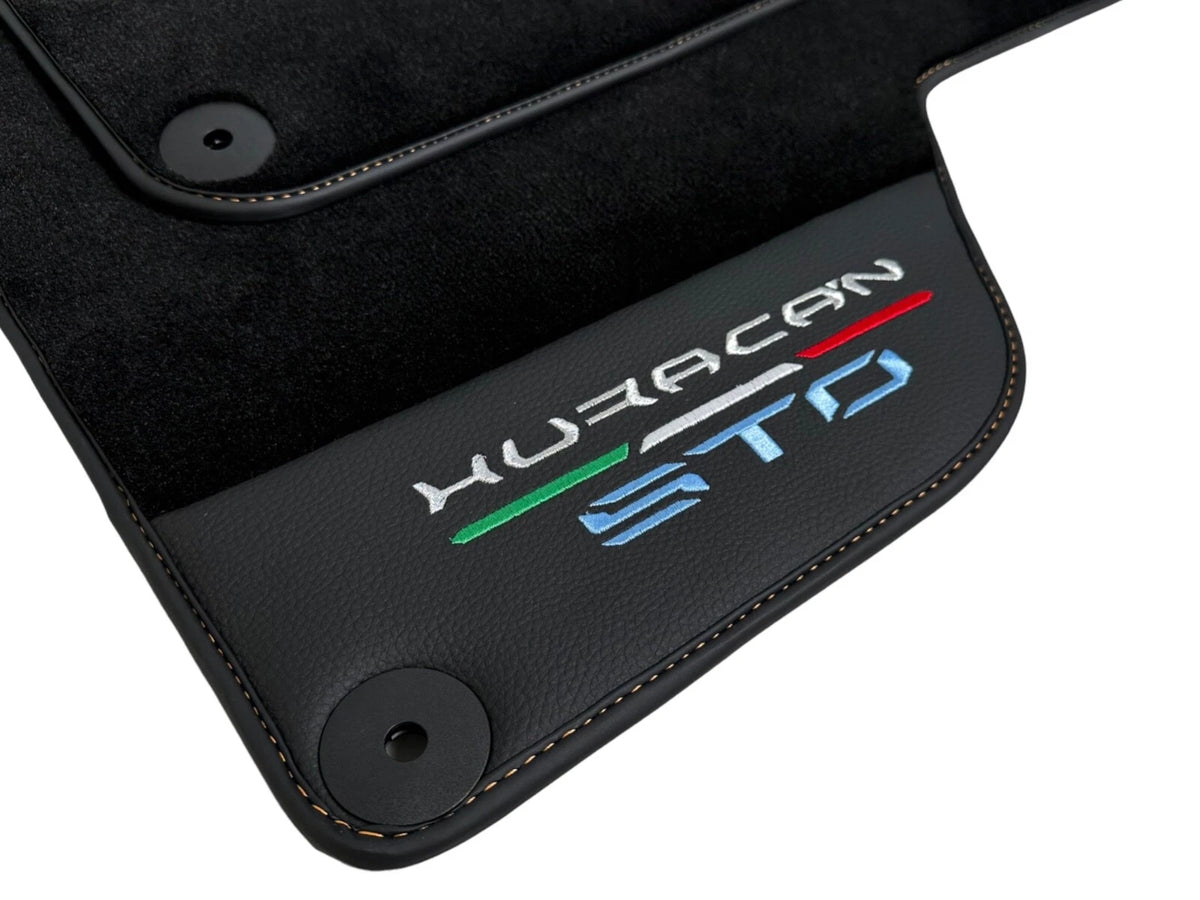 Black Floor Mats for Lamborghini Huracan STO (2020-2023)