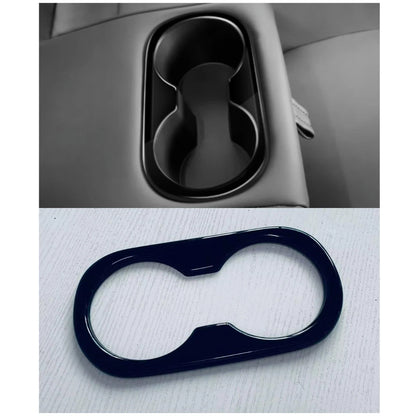 Glossy Black Rear Water Cup Holder Frame Cover Trim for Toyota Prius (2023-2024)