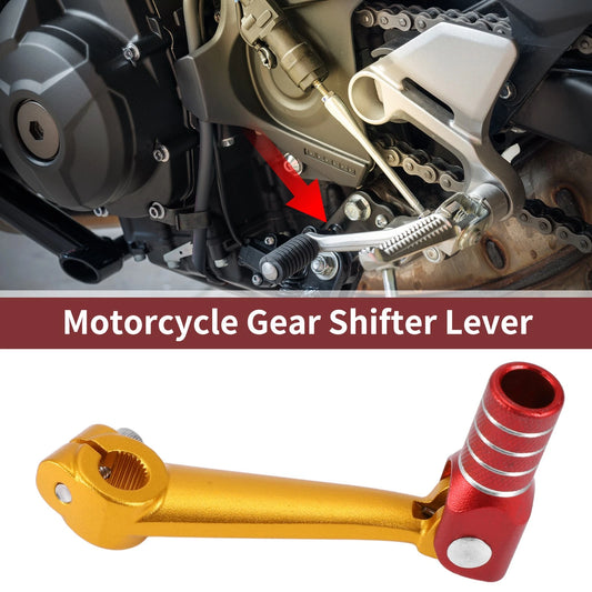 Folding Motorcycle Gear Shifter Lever Gold Tone Red Silver Tone for Bosuer M5