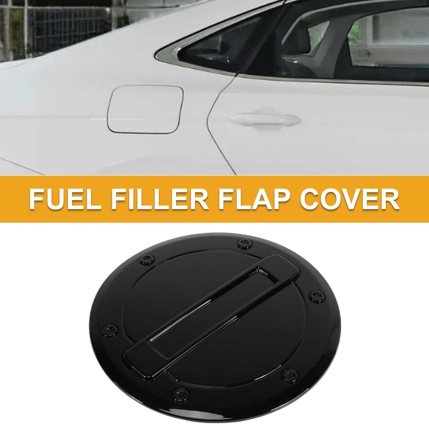 Fuel Tank Door Cap for Dodge Ram Fuel Filler Flap Cover Black (2023-2025)