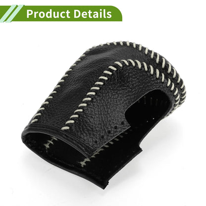 Gear Shift Knob Cover for Honda Civic 2016-2021 Pebbled Black Beige Leather