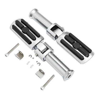 Chrome Driver & Passenger Footpegs Bracket for Harley Fat Boy (2018-2025)