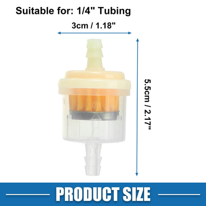 Gas Inline Fuel Filter / 2pcs 1/4 Inch / for Motorcycle ATV