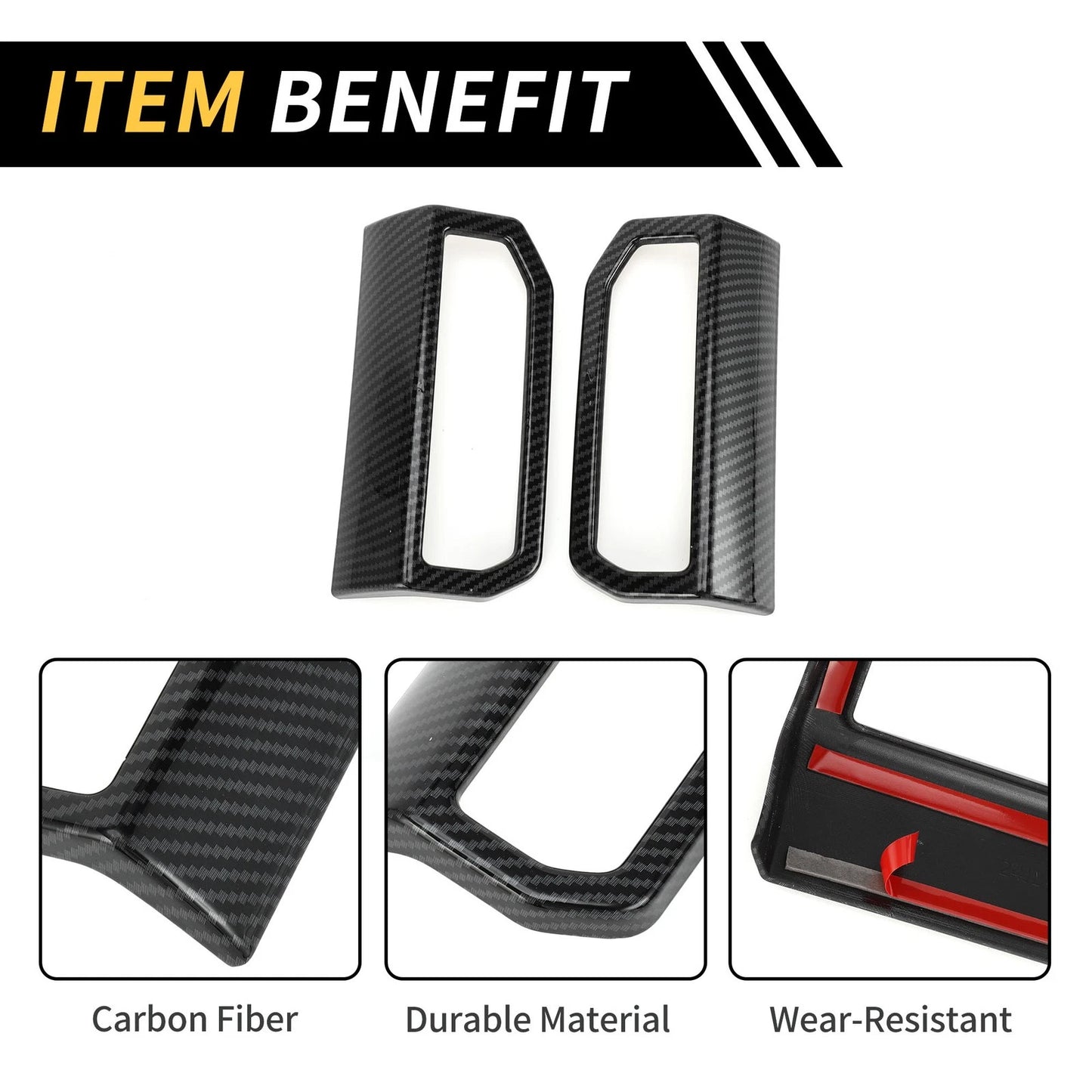 Carbon Fiber Dashboard Side Air Vent Trim for Toyota Tacoma (2024)