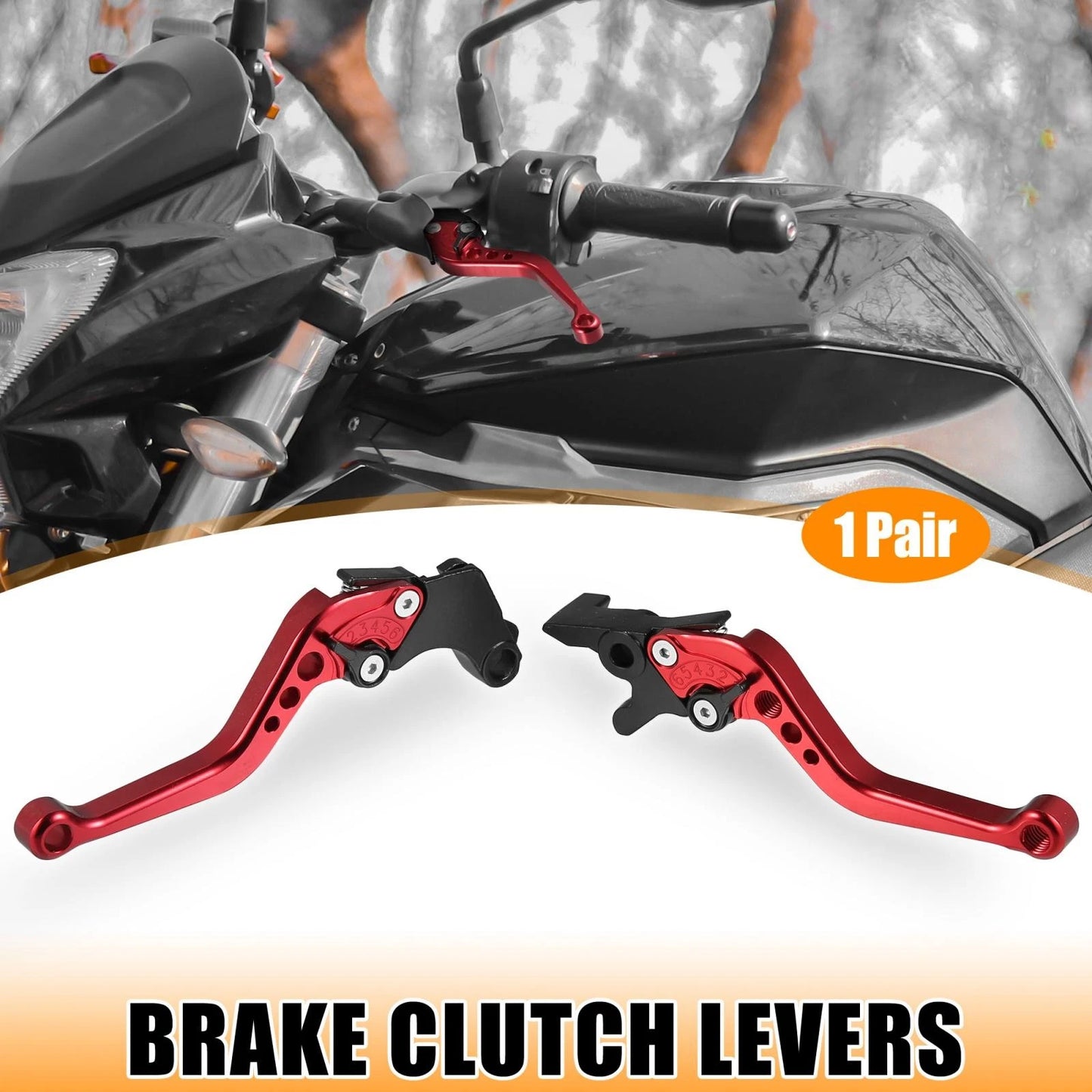 Brake Clutch Levers for Honda CBR300R 2014-2019 Red Aluminum Alloy 1 Pair