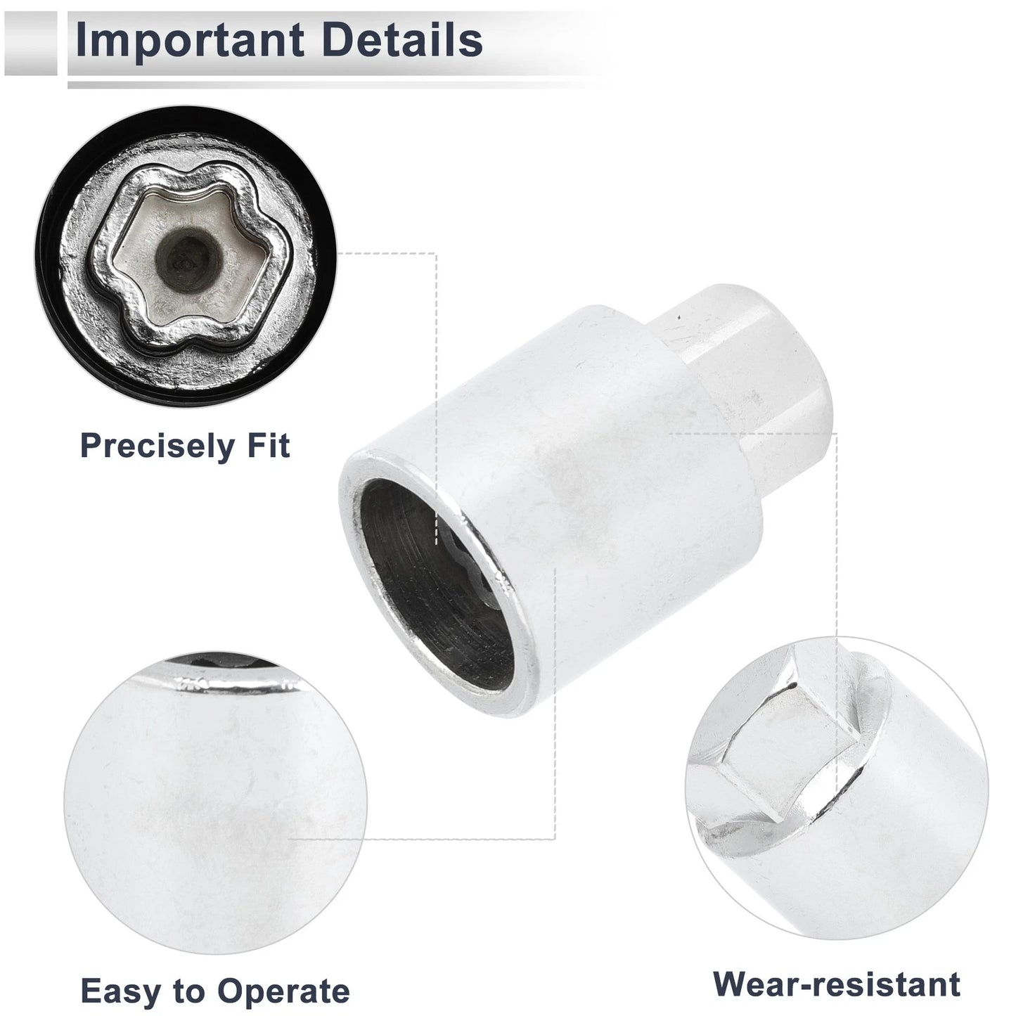 C Wheel Lock Lug Nut Antitheft Key Socket for Toyota