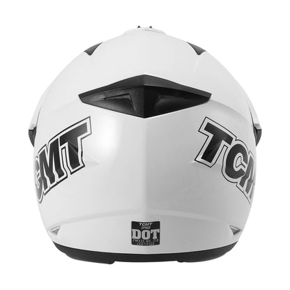 Full Face Adult Helmet for Motorcycle ATV Dirt Bike Off Road White (M-XXL)