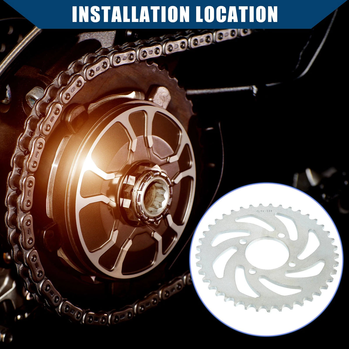 Sprocket / 52mm 41T / Rear Sprocket for Dirt Bike