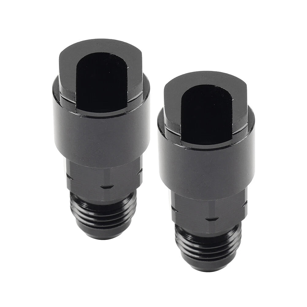 Black 6AN Male to 5/16" EFI Fuel Rail Adapter Fitting for Car Model