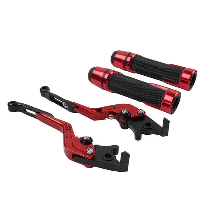 Red Extendable Brake Clutch Lever Grip Set for BMW S1000XR (2015-2021)