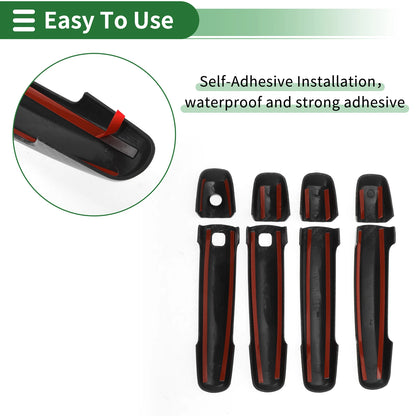 Carbon Fiber Black Door Handle Cover Trim for Suzuki Swift Vitara S-CROSS