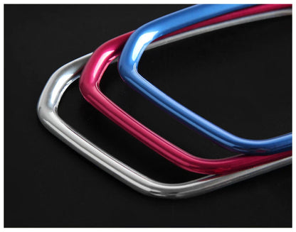 Silver Center Steering Wheel Logo Trim Sticker Aluminum Fit For Audi Q5 Q7 2018+