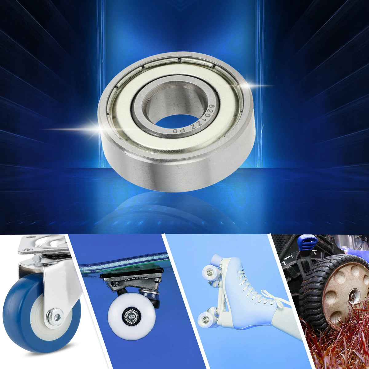 Deep Groove Ball Bearing / 12x32x10mm / for Scooter Skateboard Wheel