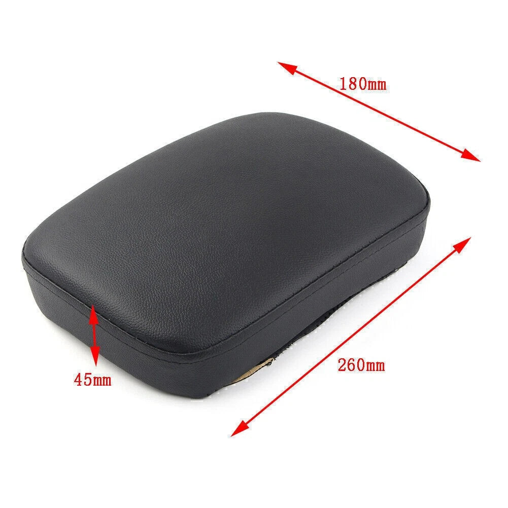 Rear Passenger Pillion Pad Seat with 6 Suction Cups for Harley Bobber Chopper