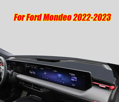 Dashboard Cover Leather Black Protector Pad Mat for Ford Mondeo (2022–2023)